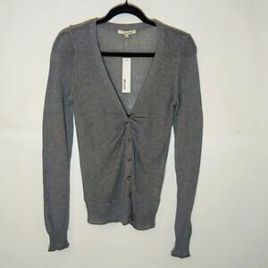 NWT LAmade gray bottom down sweater with cinching. Size Medium
